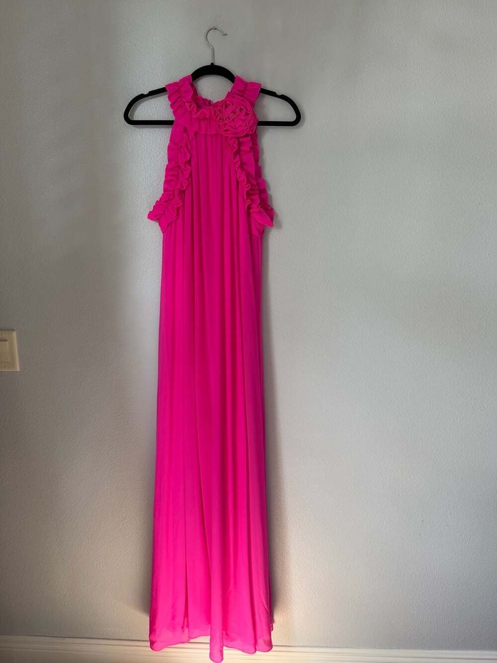NWOT Lilly Pulitzer Florian Silk Maxi Dress Size 14 Passion Fruit Pink
